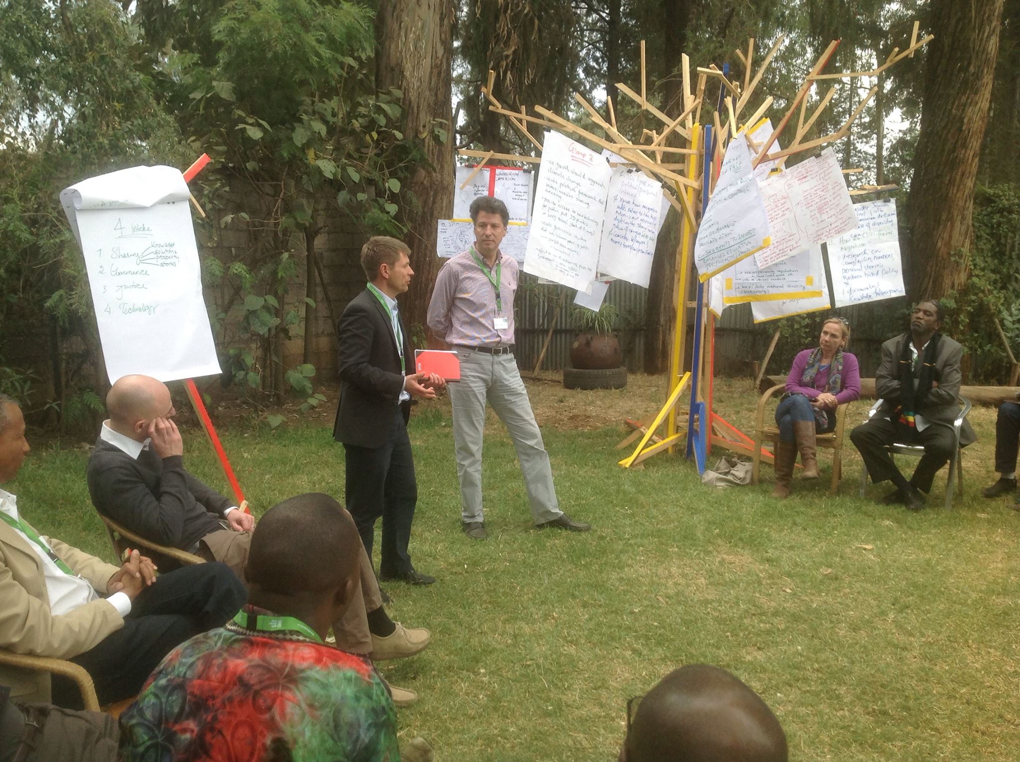 Outdoor business meeting space