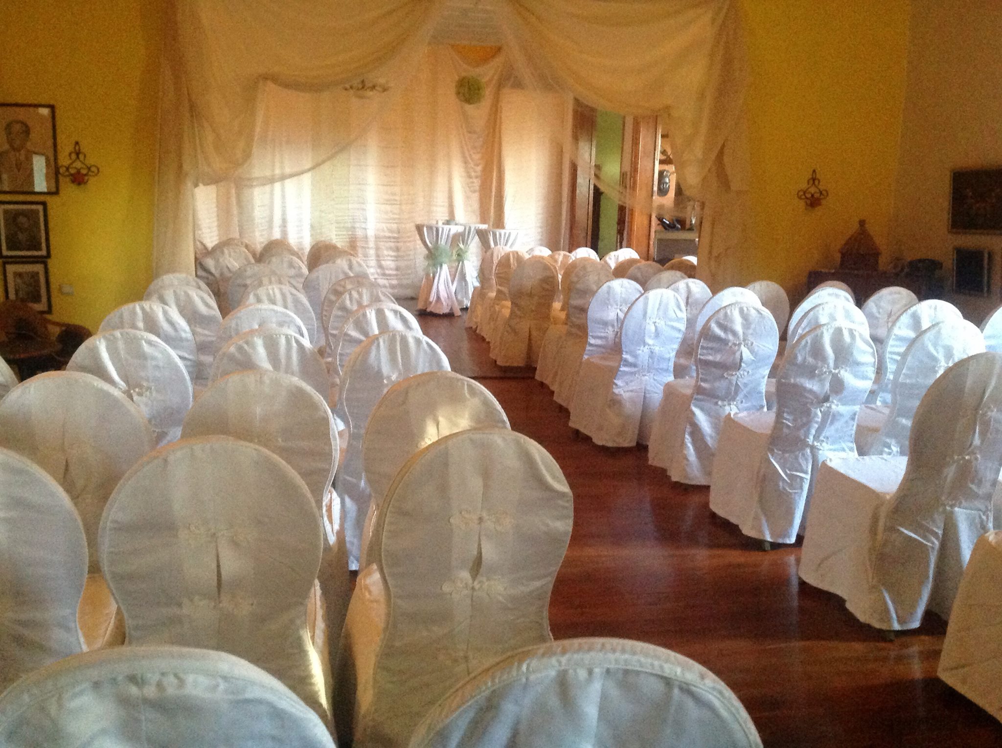 Indoor wedding reception